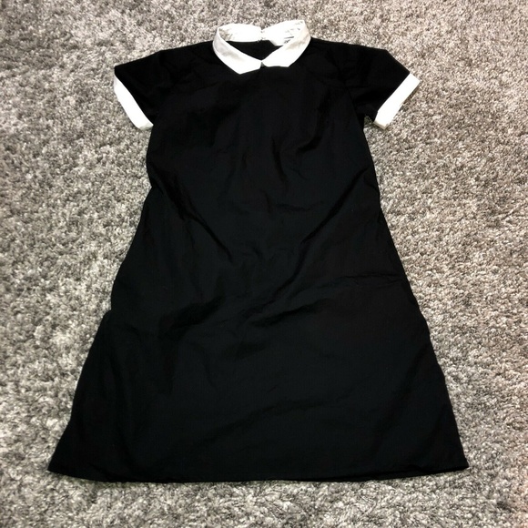 eShakti Dresses & Skirts - Eshakti Black Dress Fits Sz S White Collar Mini